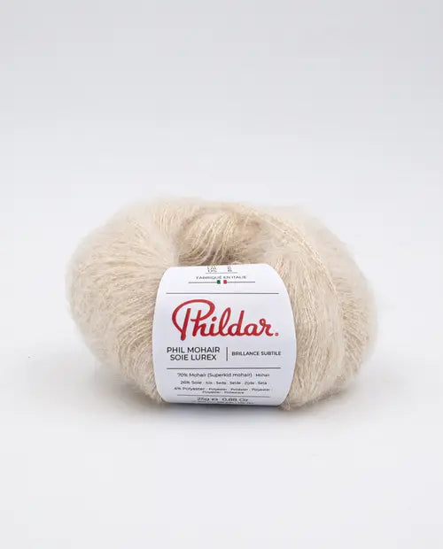 PHILDAR - PHIL MOHAIR SOIE LUREX - ECRU