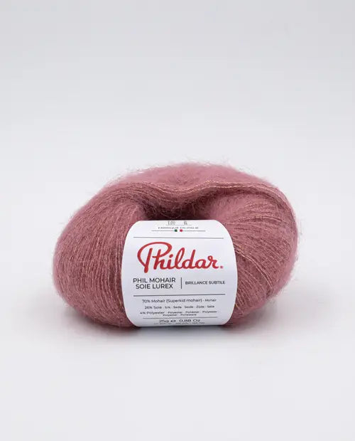 PHILDAR - PHIL MOHAIR SOIE LUREX - VIEUX ROSE