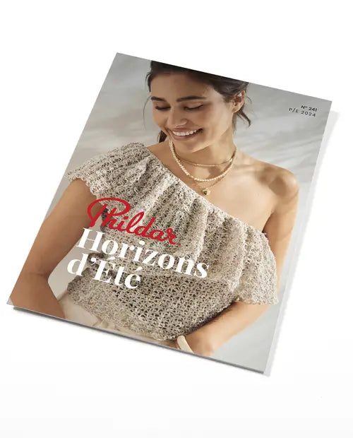PHILDAR : HORIZON D'ETE - CATALOGUE CROCHET TRICOT FEMME  N°241 - 23 MODELES P/E 2024