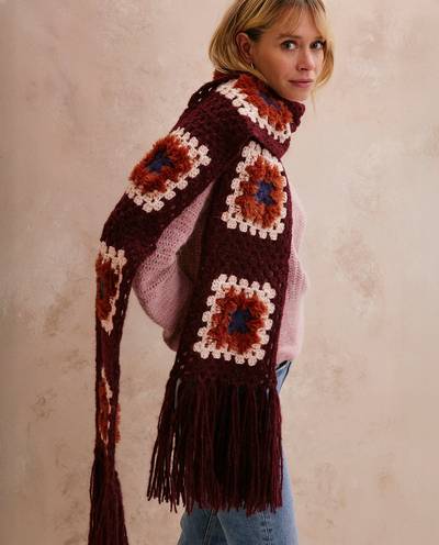 Kit Crochet Phildar : L'écharpe Grannys SUZANNA - Niveau Intermédiaire