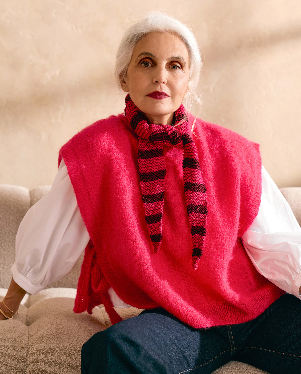 Kit Tricot Phildar : Modèle l'écharpe Scarf ROSALIE en Phil M2RINOS 6 - Facile