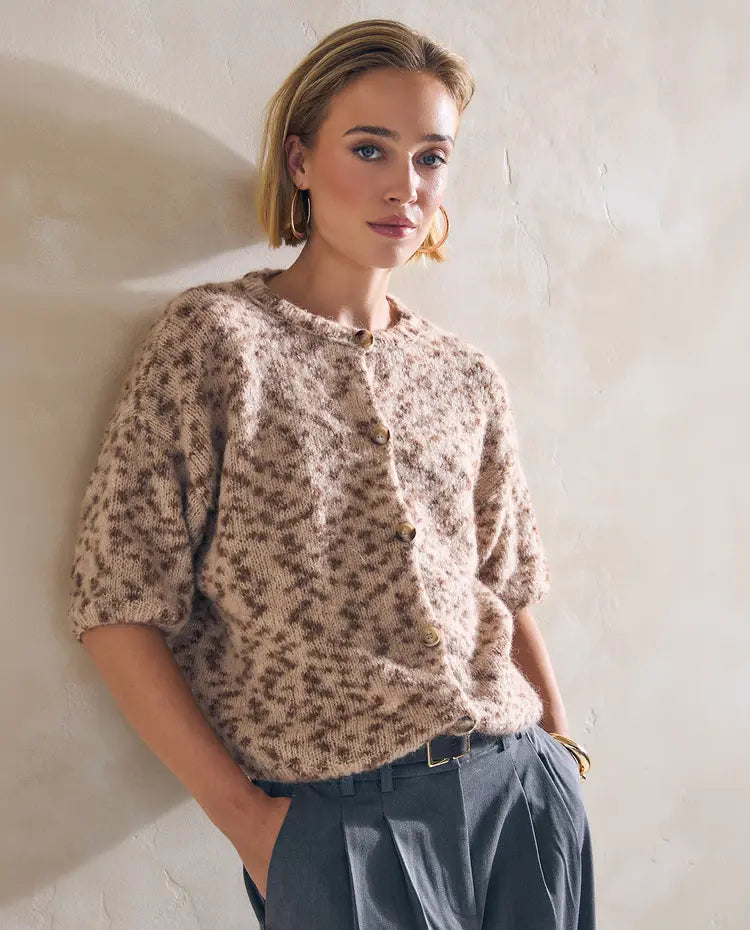 Kit Tricot Phildar : modèle femme le gilet CONNIE en phil Léo Concept Lynx - facile