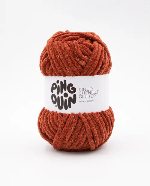 PINGOUIN - PINGO CHENILLE GLITTER - ROUGE CUIVRE