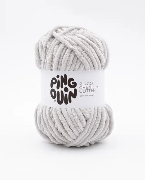 PINGOUIN - PINGO CHENILLE GLITTER - GRIS PERLE