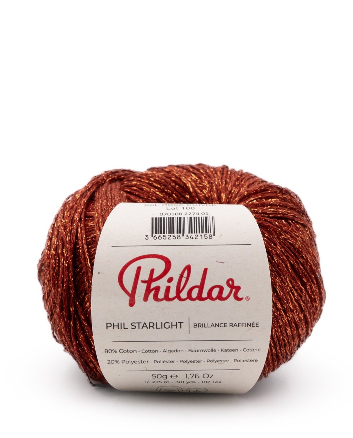 PHILDAR - PHIL STARLIGHT - Acajou