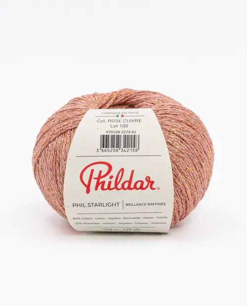PHILDAR - PHIL STARLIGHT - ROSE CUIVRE