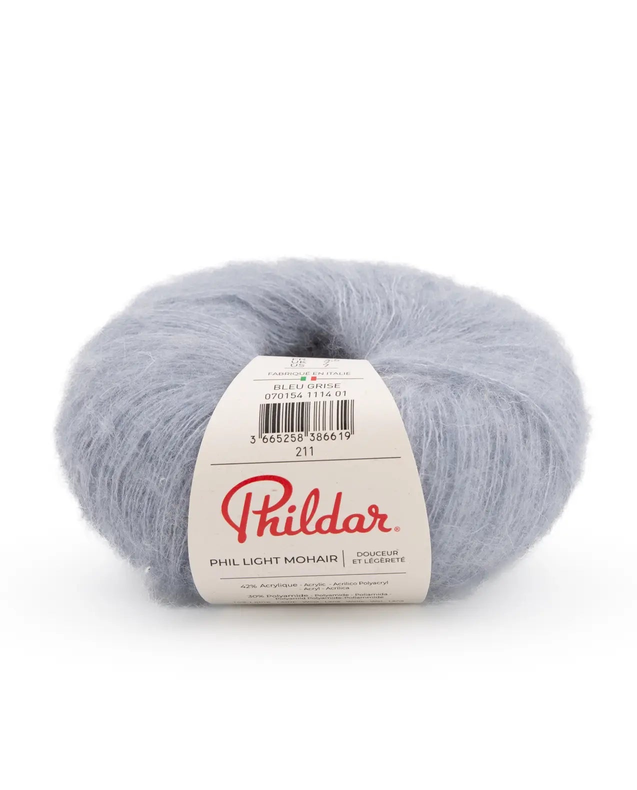 PHILDAR - PHIL LIGHT MOHAIR - BLEU GRISE