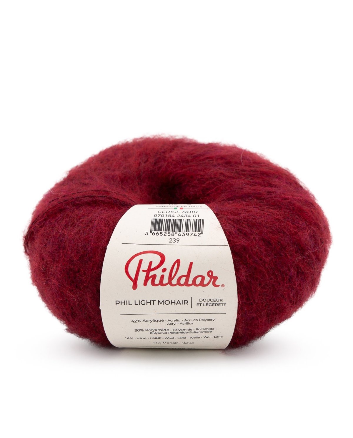PHILDAR - PHIL LIGHT MOHAIR - CERISE NOIRE