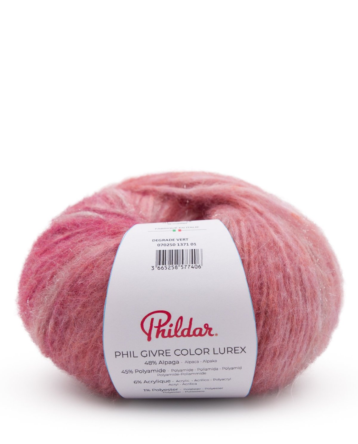 PHILDAR - PHIL GIVRE COLOR LUREX - Dégradé Rose