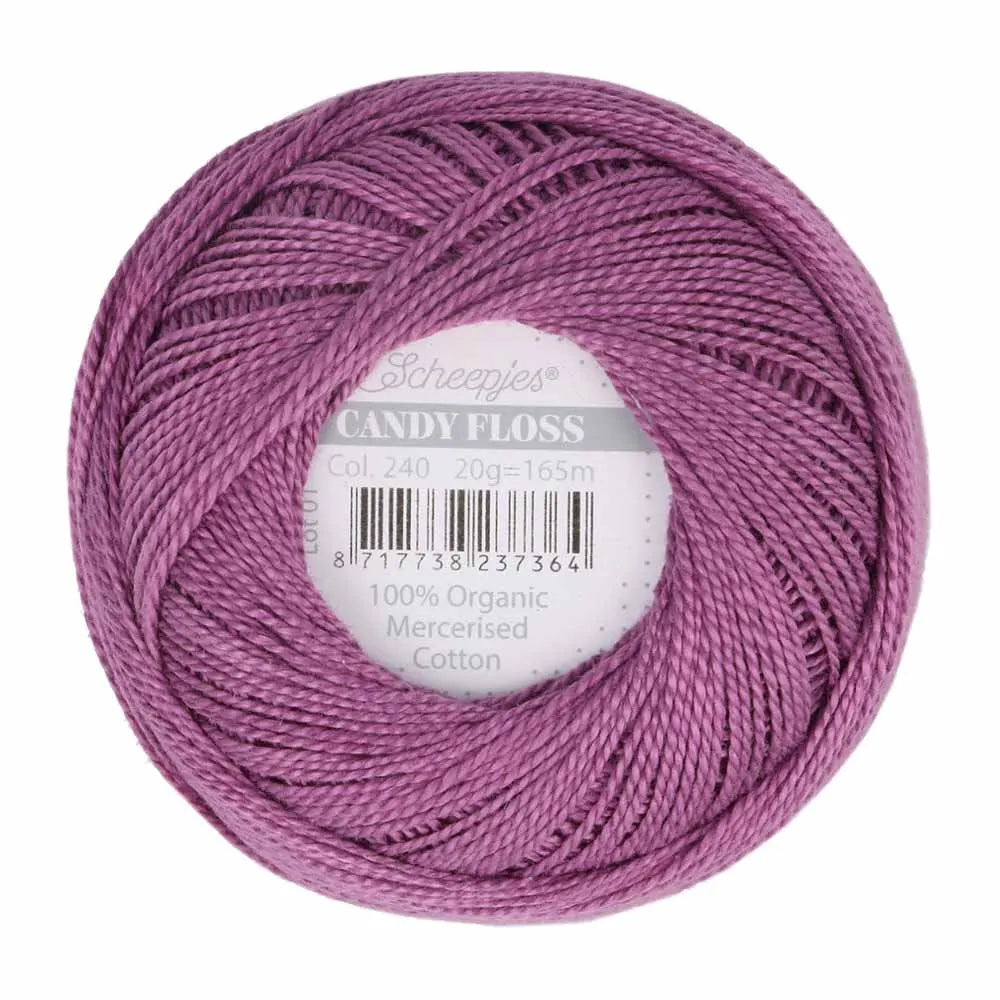 Scheepjes - Coton perlé Candy Floss 20 g - 240 Amethyste