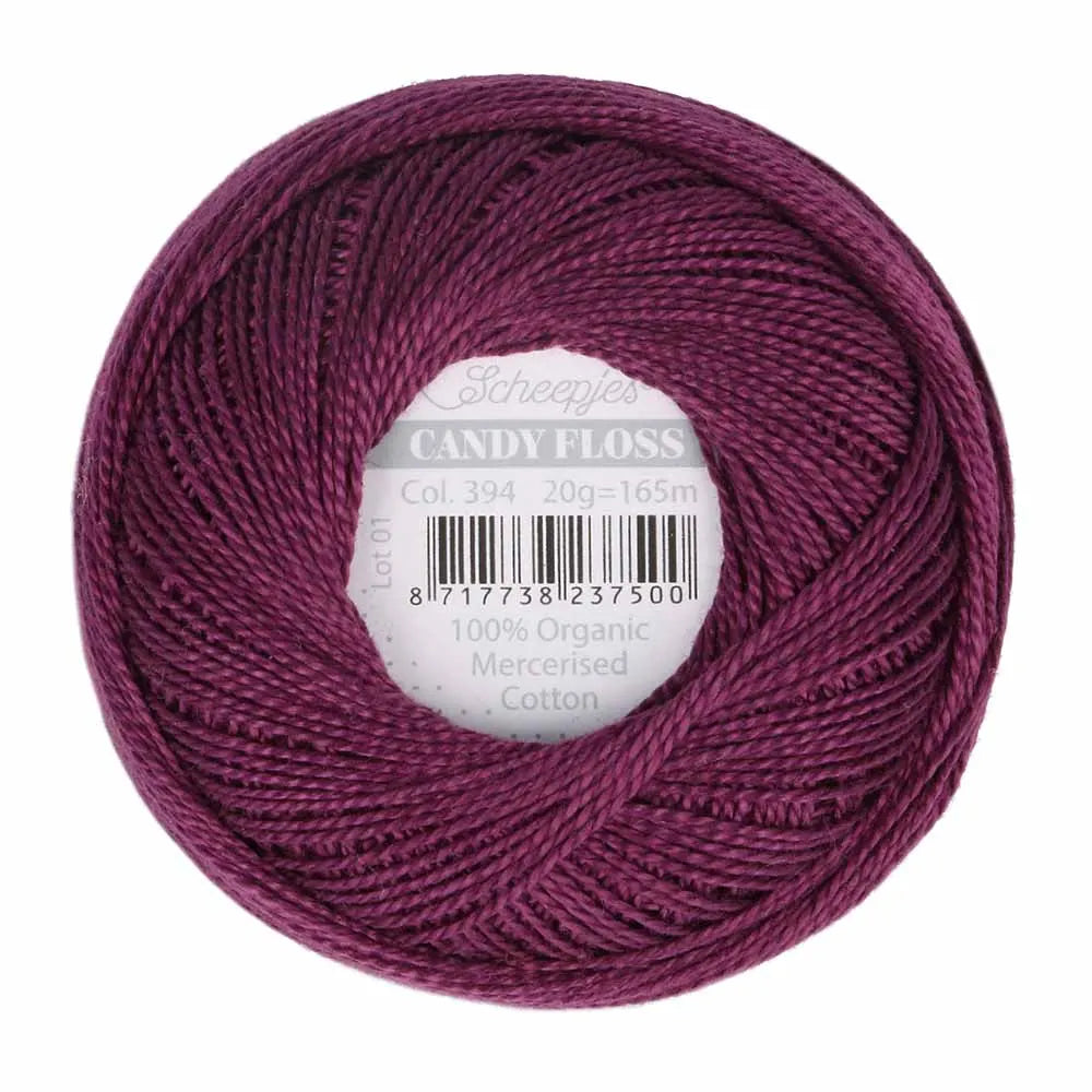 Scheepjes - Coton perlé Candy Floss 20 g - 394 Shadow Purple Ombre Pourpre