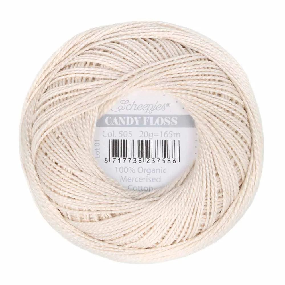 Scheepjes - Coton perlé Candy Floss 20 g - 505 Linen Lin