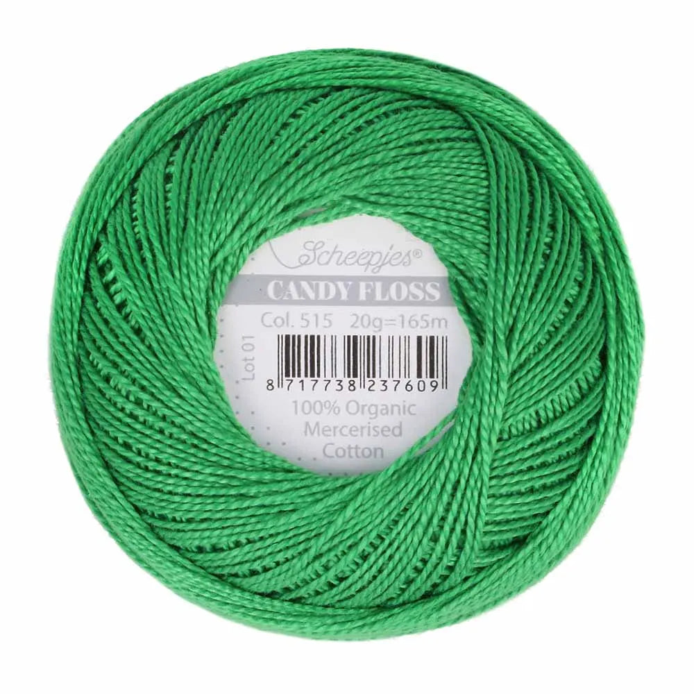 Scheepjes - Coton perlé Candy Floss 20 g - 515 Emerald Vert Emeraude