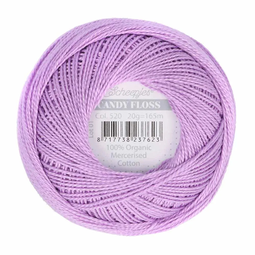 Scheepjes - Coton perlé Candy Floss 20 g - 520 Lavender Lavande