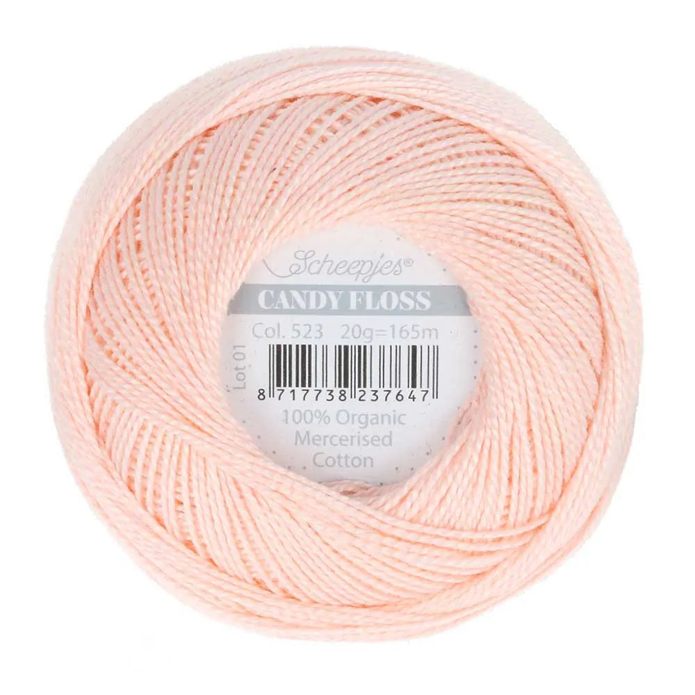 Scheepjes - Coton perlé Candy Floss 20 g - 523 Sweet Mandarin Mandarine Douce