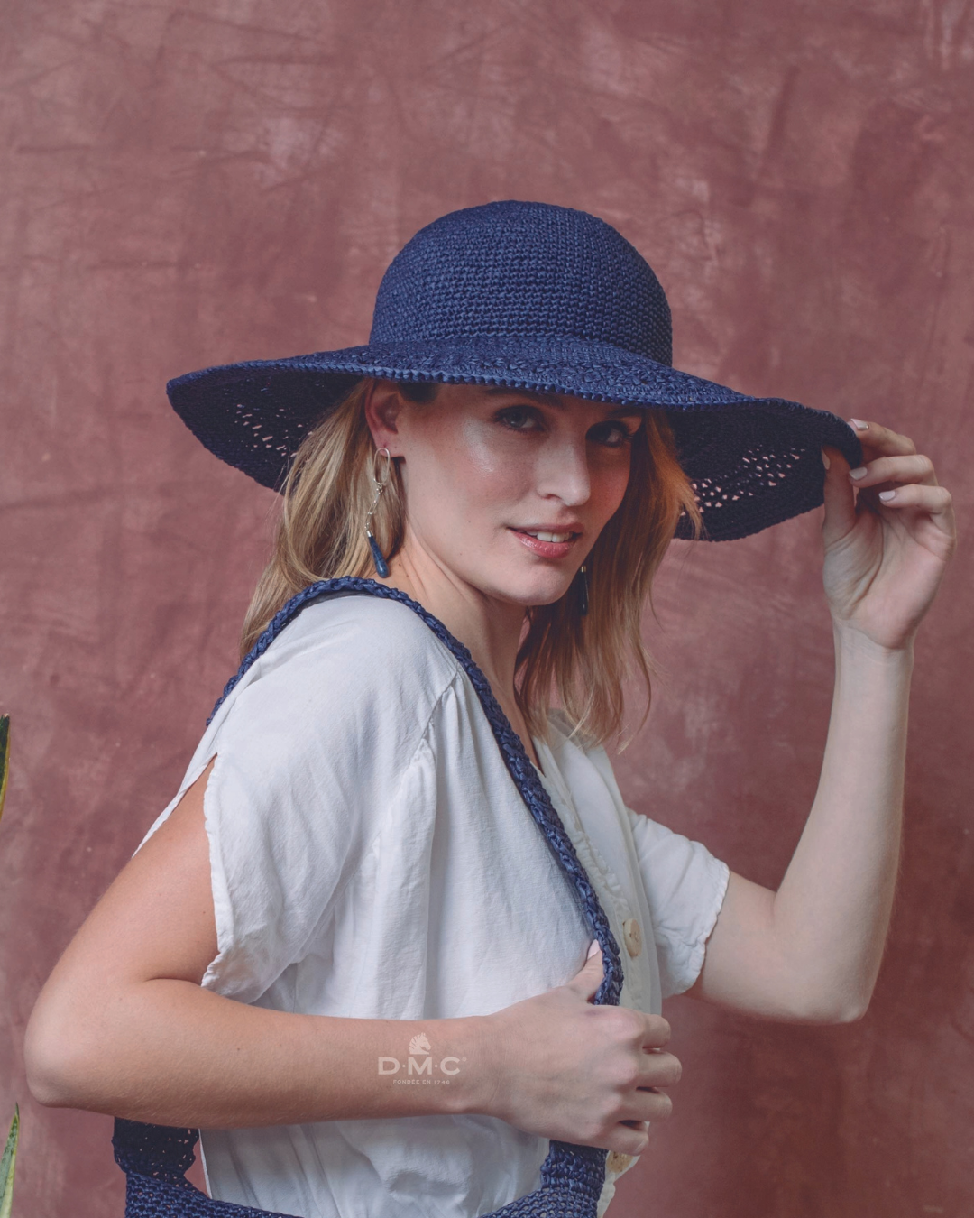 KIT CROCHET DMC : Le chapeau AZUR en Eco Vita Raffia - Niveau intermédiaire