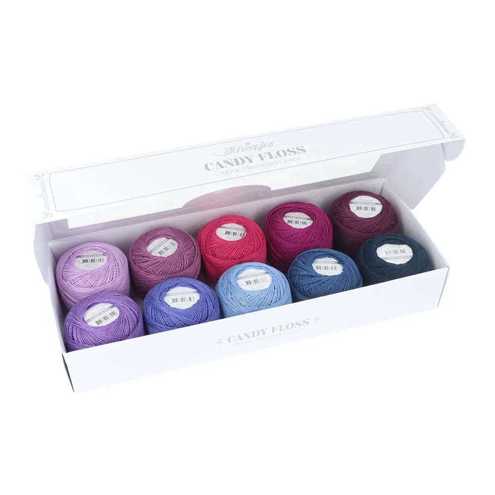 Scheepjes - Coffret de 10 pelotes de coton perlé Candy Floss - Smoothie