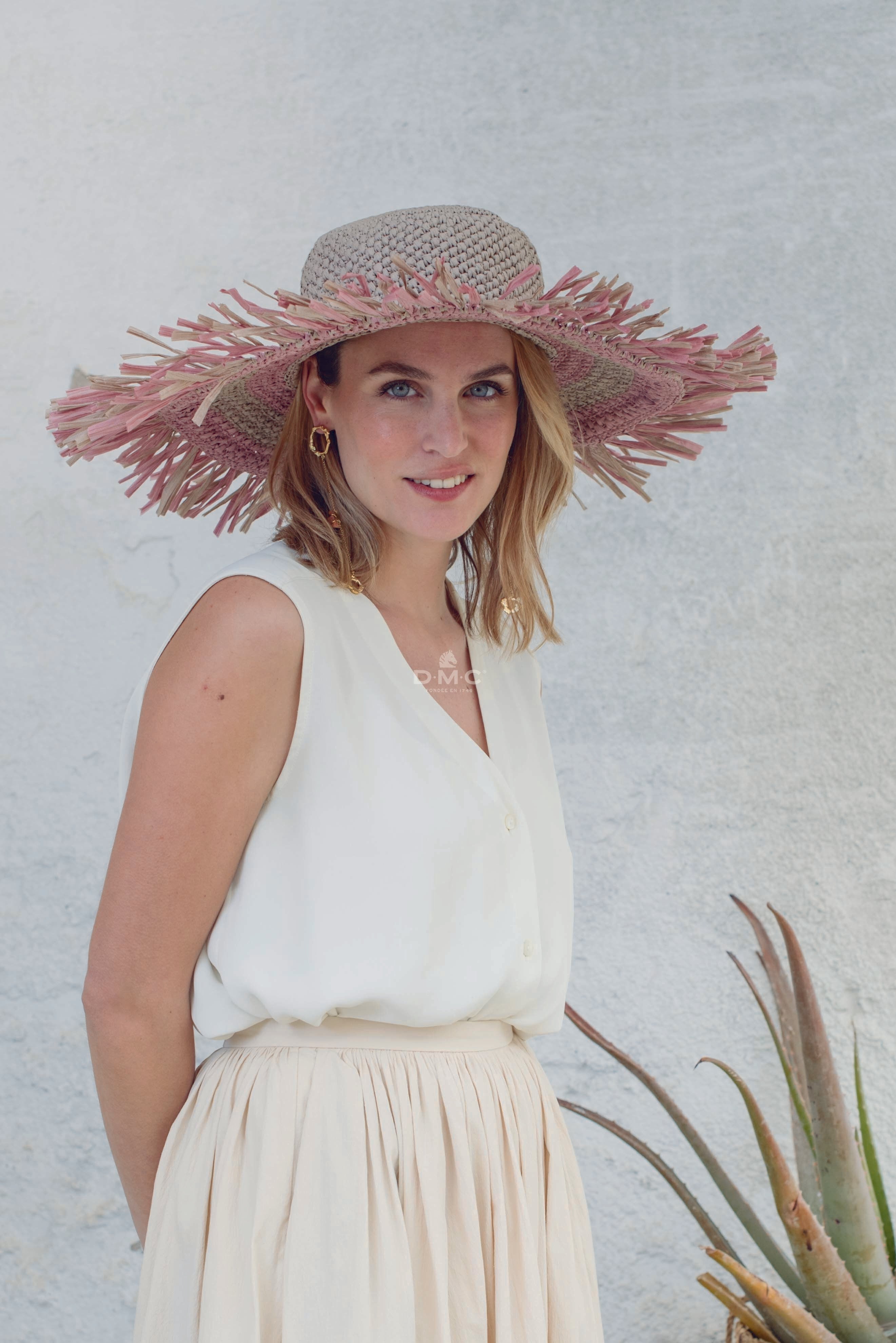 KIT CROCHET DMC : Le chapeau RAFFIA en Eco Vita Raffia - Niveau intermédiaire