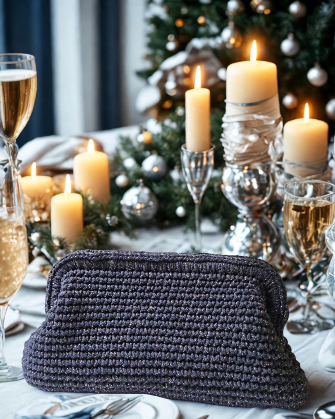 Patron Crochet OPHELIA : Sac Pochette de Soirée - Trousse de Toilette