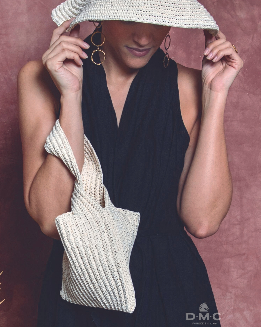 KIT CROCHET DMC : Le sac KYOTO en Eco Vita Raffia - Niveau intermédiaire