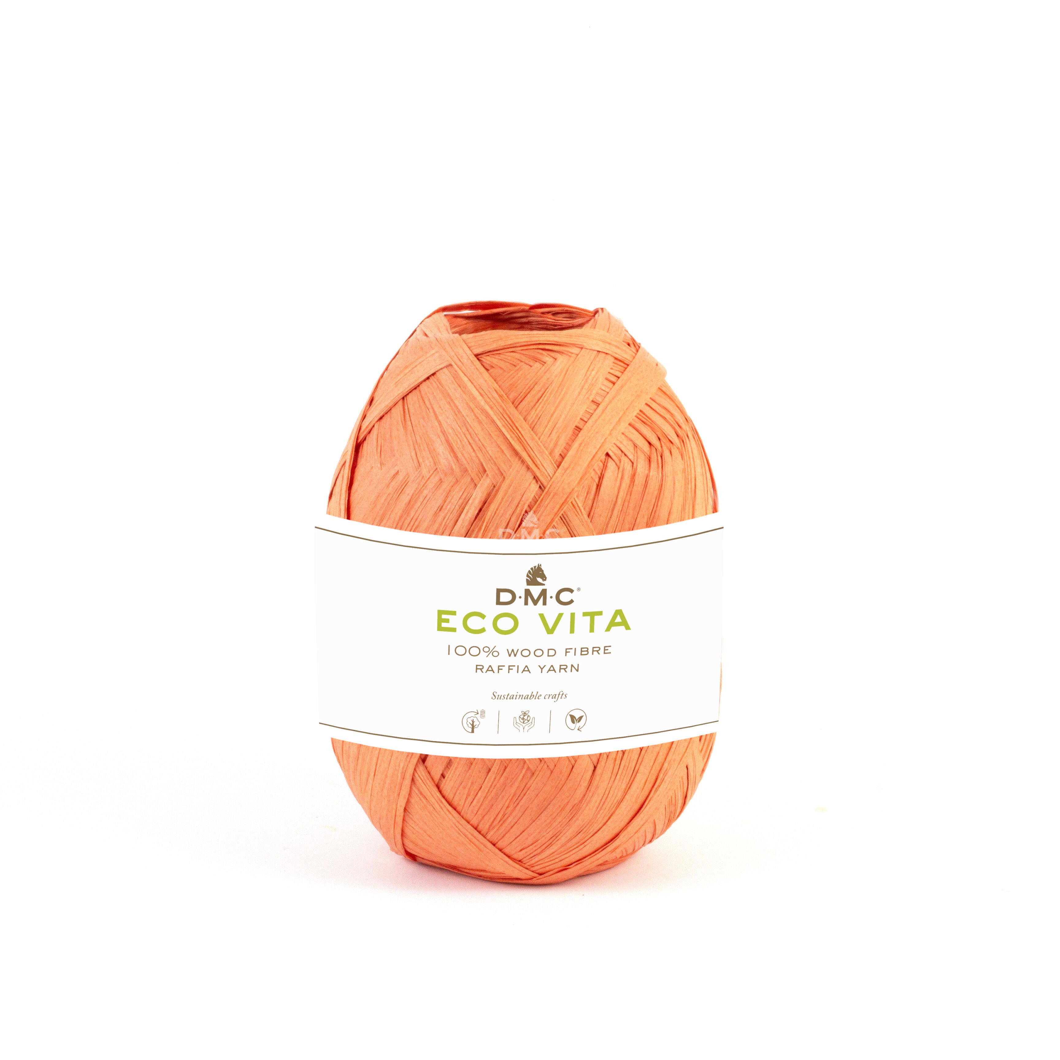 DMC : ECO VITA RAFFIA - COLORIS ORANGE 010 - 50g