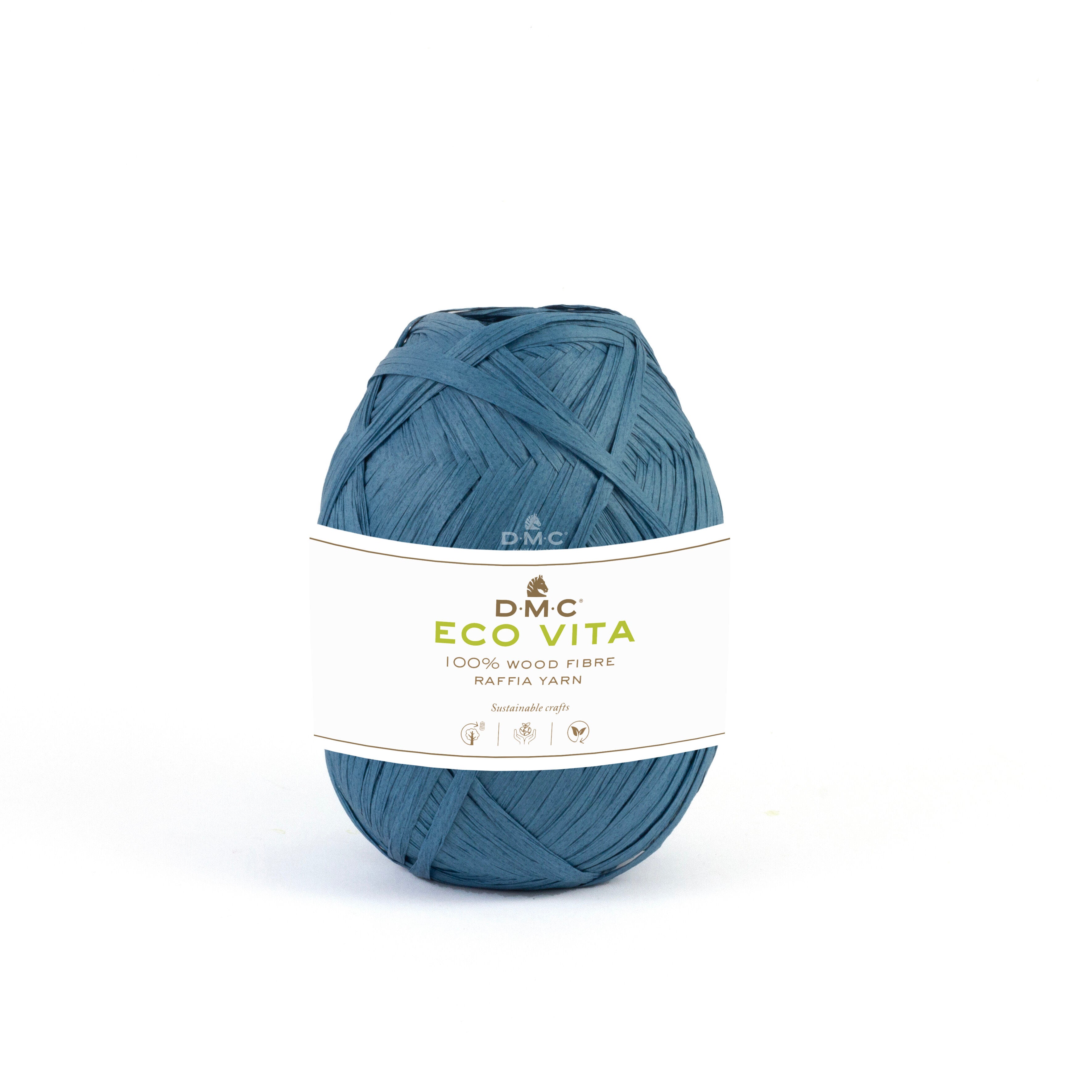 DMC : ECO VITA RAFFIA - COLORIS BLEU TURQUOISE 07 - 50g