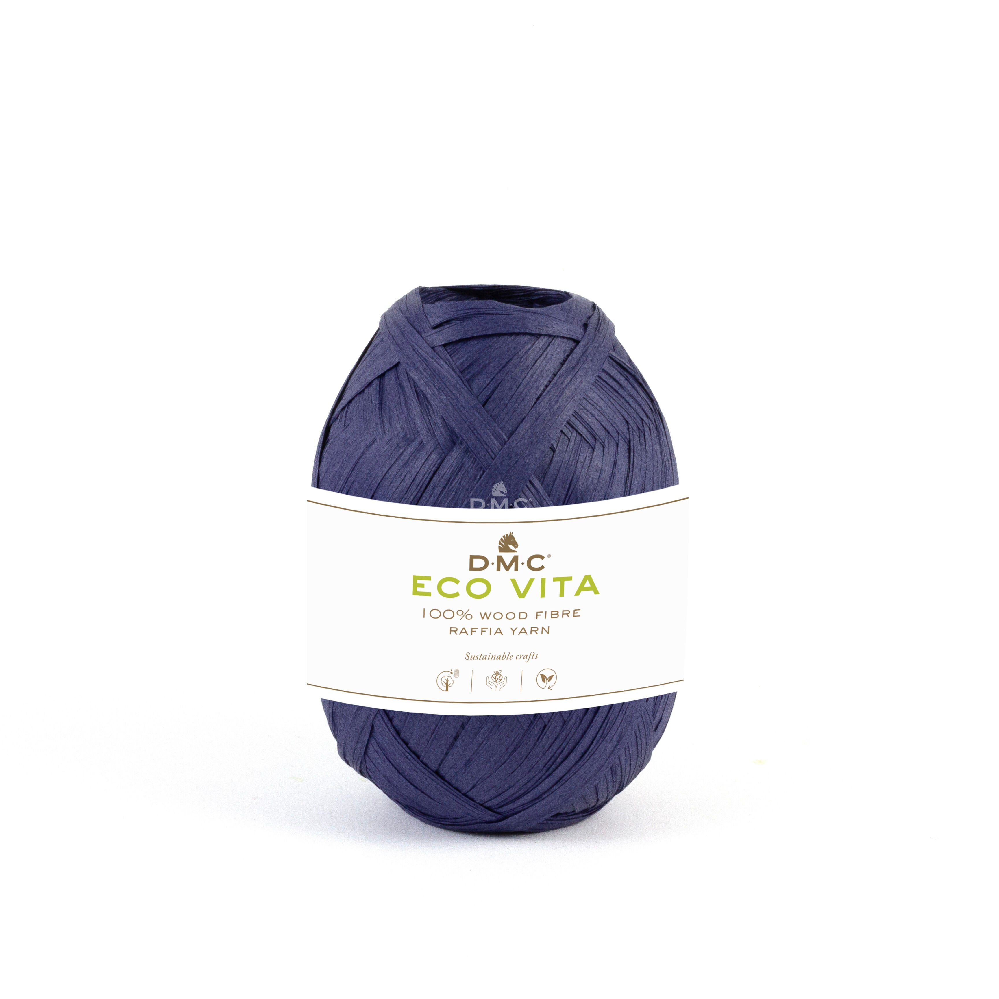 DMC : ECO VITA RAFFIA - COLORIS BLEU 071 - 50g