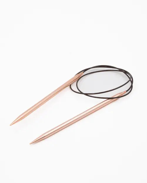 MERCERIE PPY - AIGUILLES CIRCULAIRES 80CM - ROSE GOLD