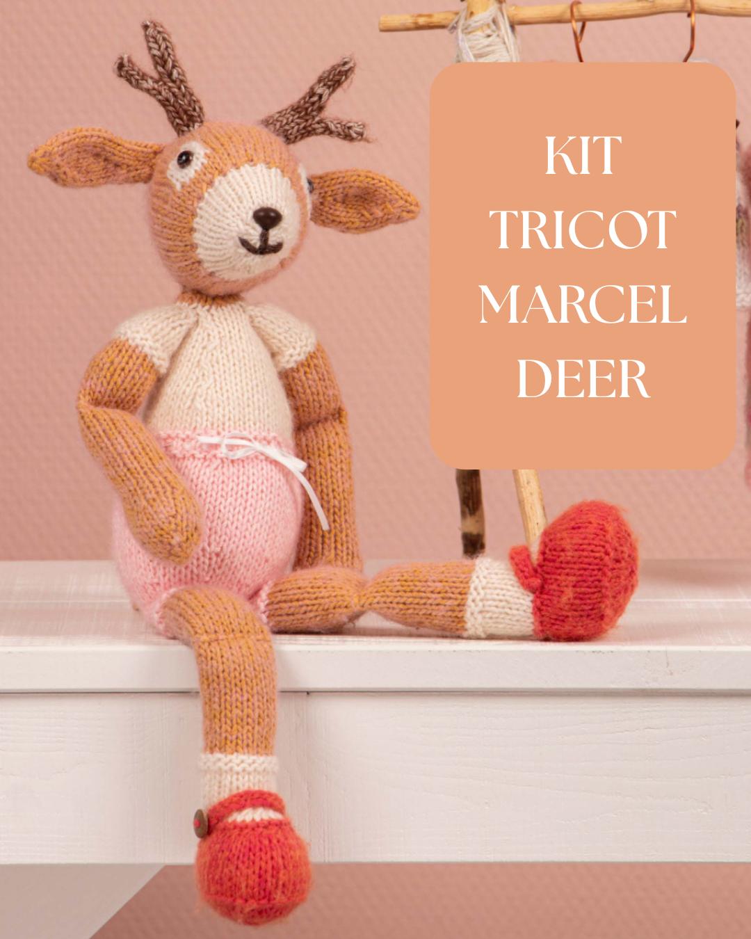 Kit Tricot SCHEEPJES English : Grand Renne MARCEL DEER 40cm design @made_by_jay_