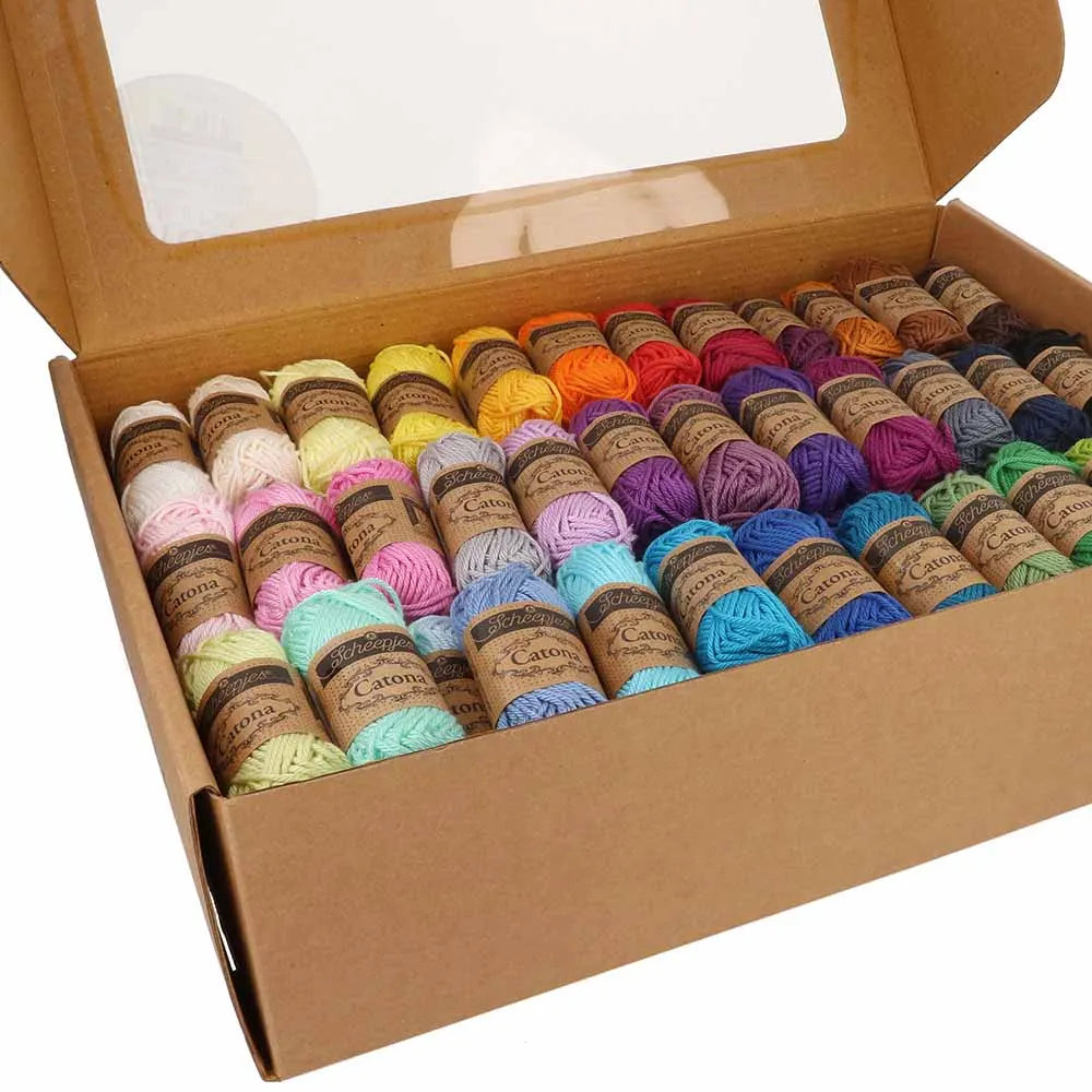 SCHEEPJES - Coffret de 109 pelotes de coton mercerisé CATONA 10g