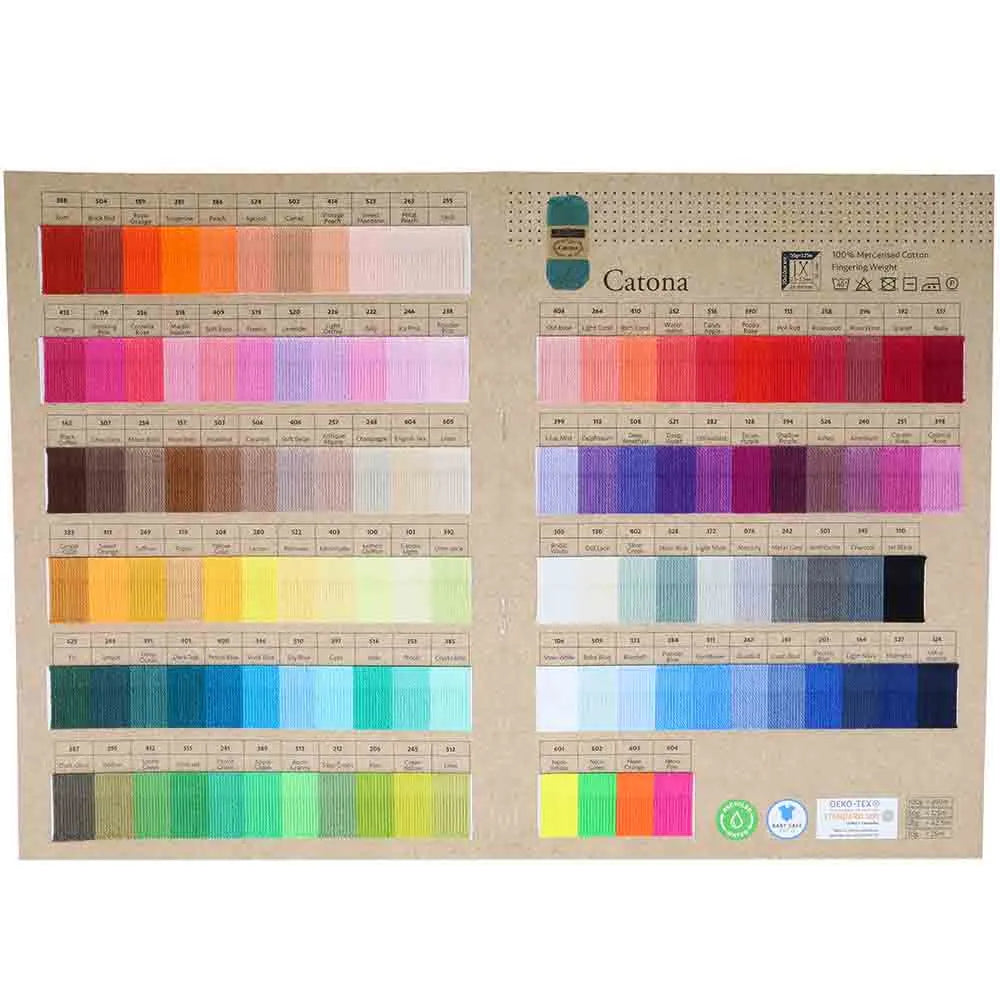 Scheepjes - Nuancier Echantillons Coton Mercerisé CATONA