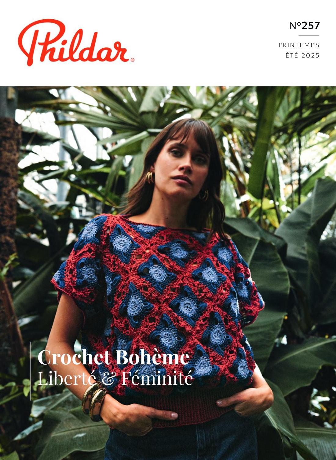 PHILDAR : CATALOGUE CROCHET FEMME N°257 - 17 MODELES P/E 2025