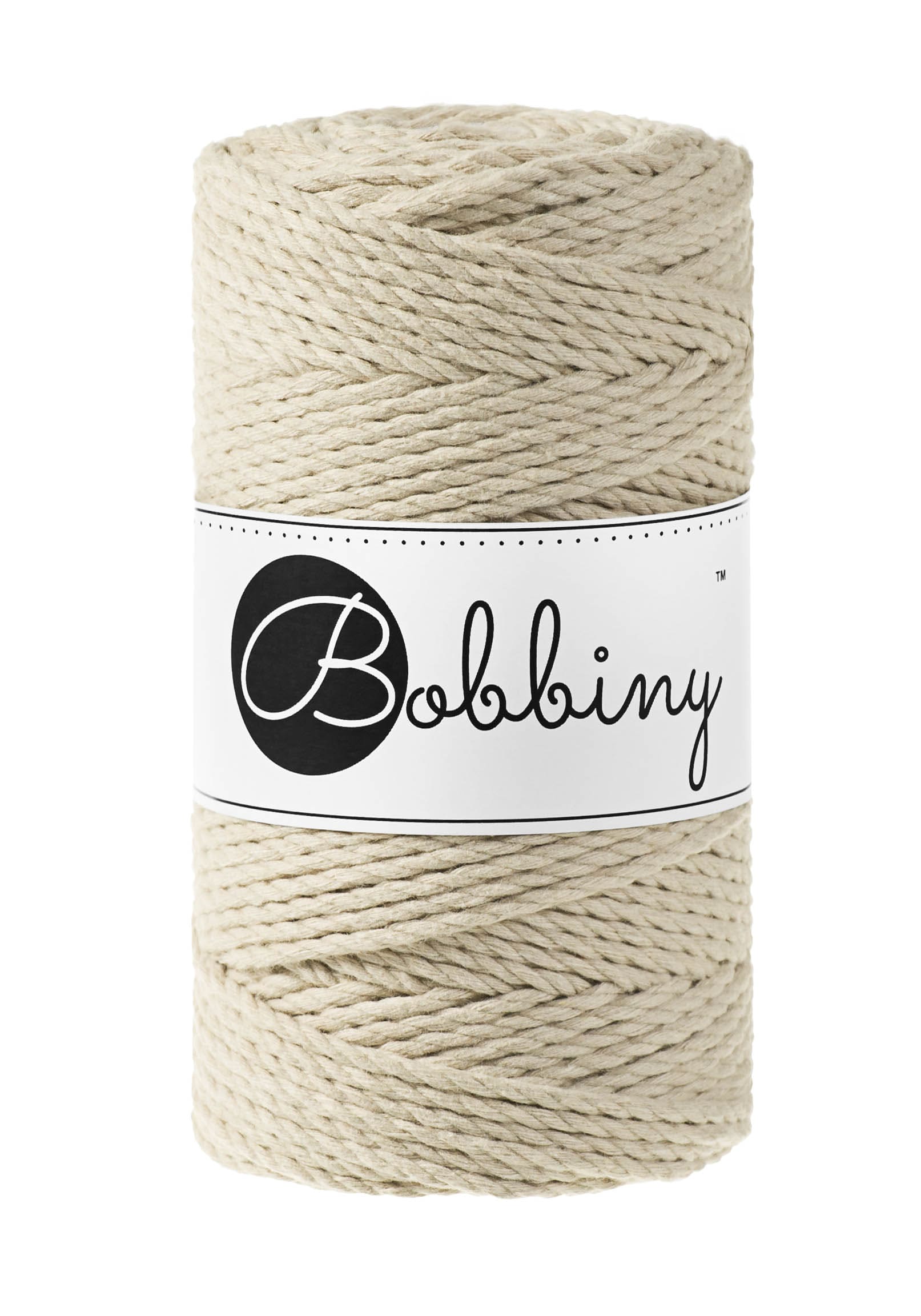 BOBBINY - COTON CÂBLÉ 3PLY 3MM - BEIGE