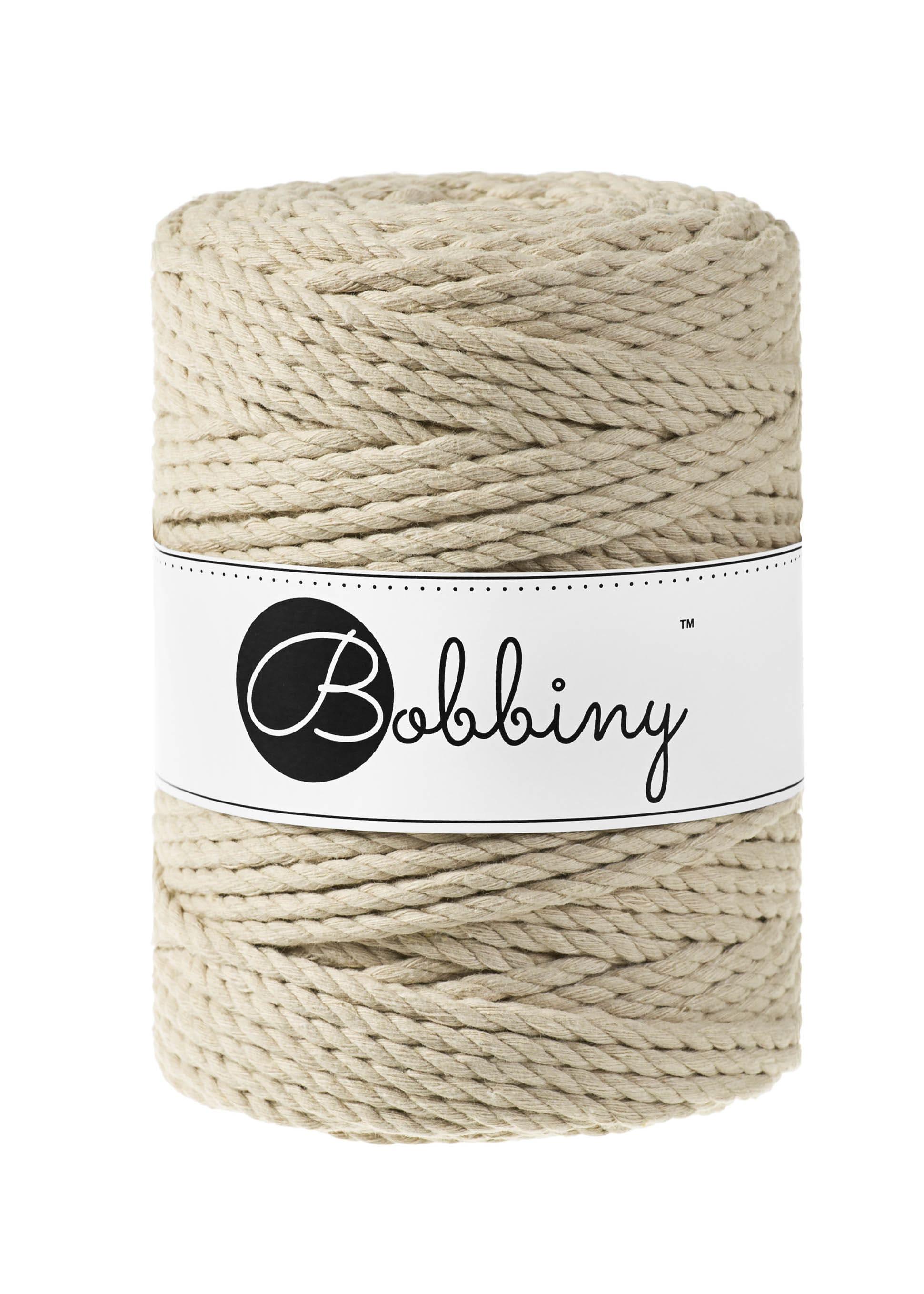 BOBBINY - COTON CÂBLÉ 3PLY 5MM - BEIGE