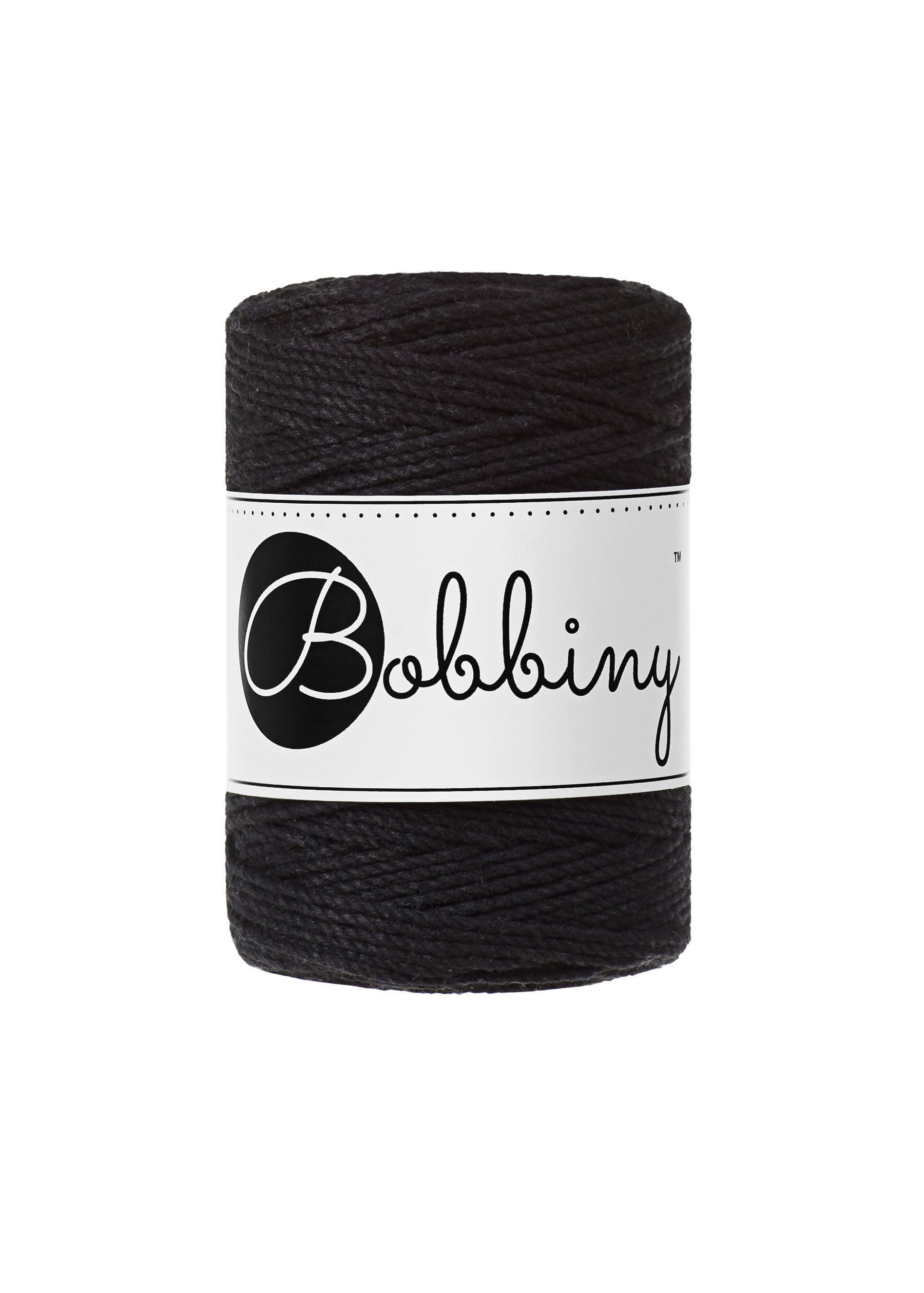 BOBBINY - COTON CÂBLÉ 3PLY 1.5MM - BLACK