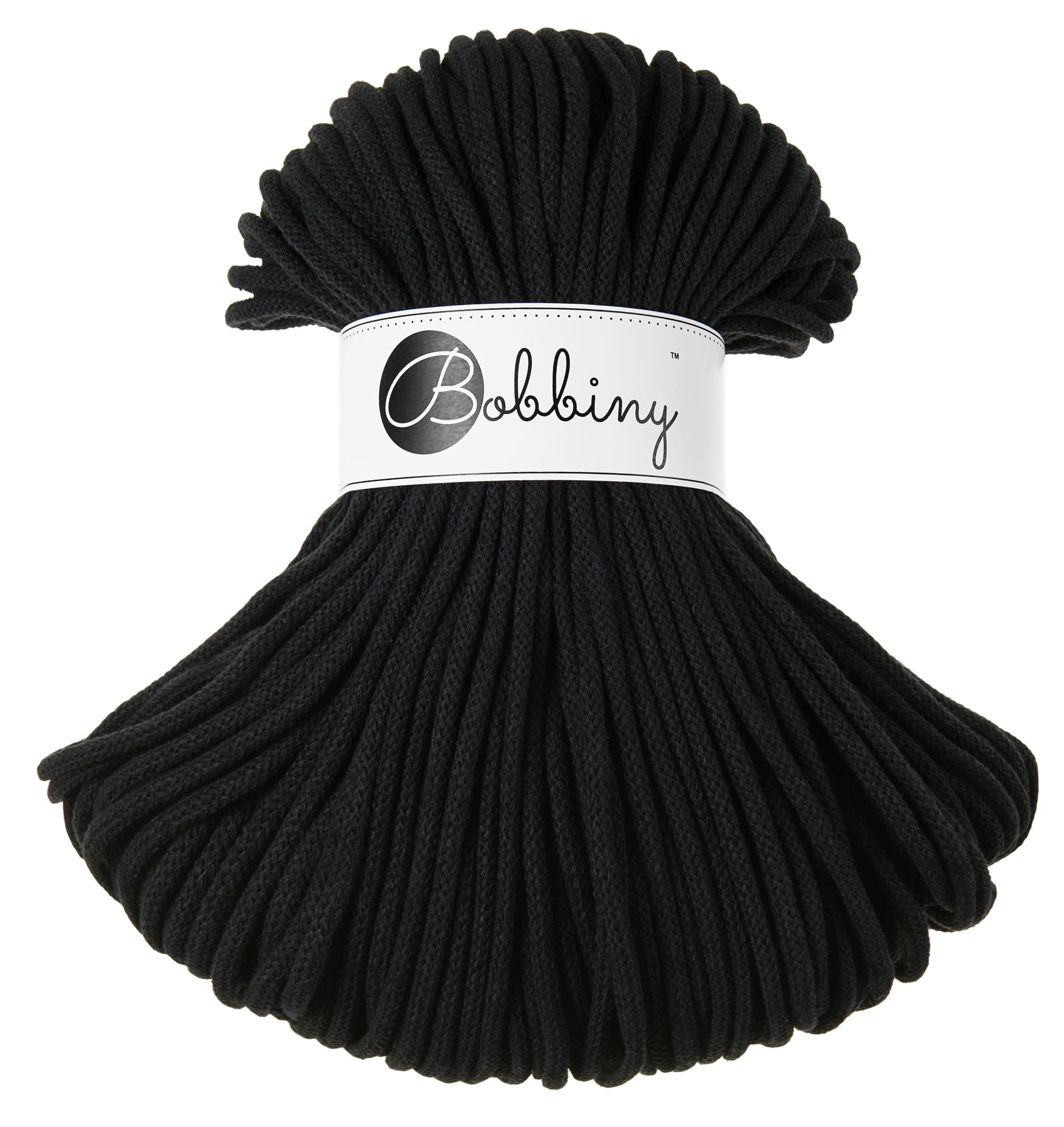 BOBBINY - COTON TRESSÉ PREMIUM 5MM (100M) - BLACK