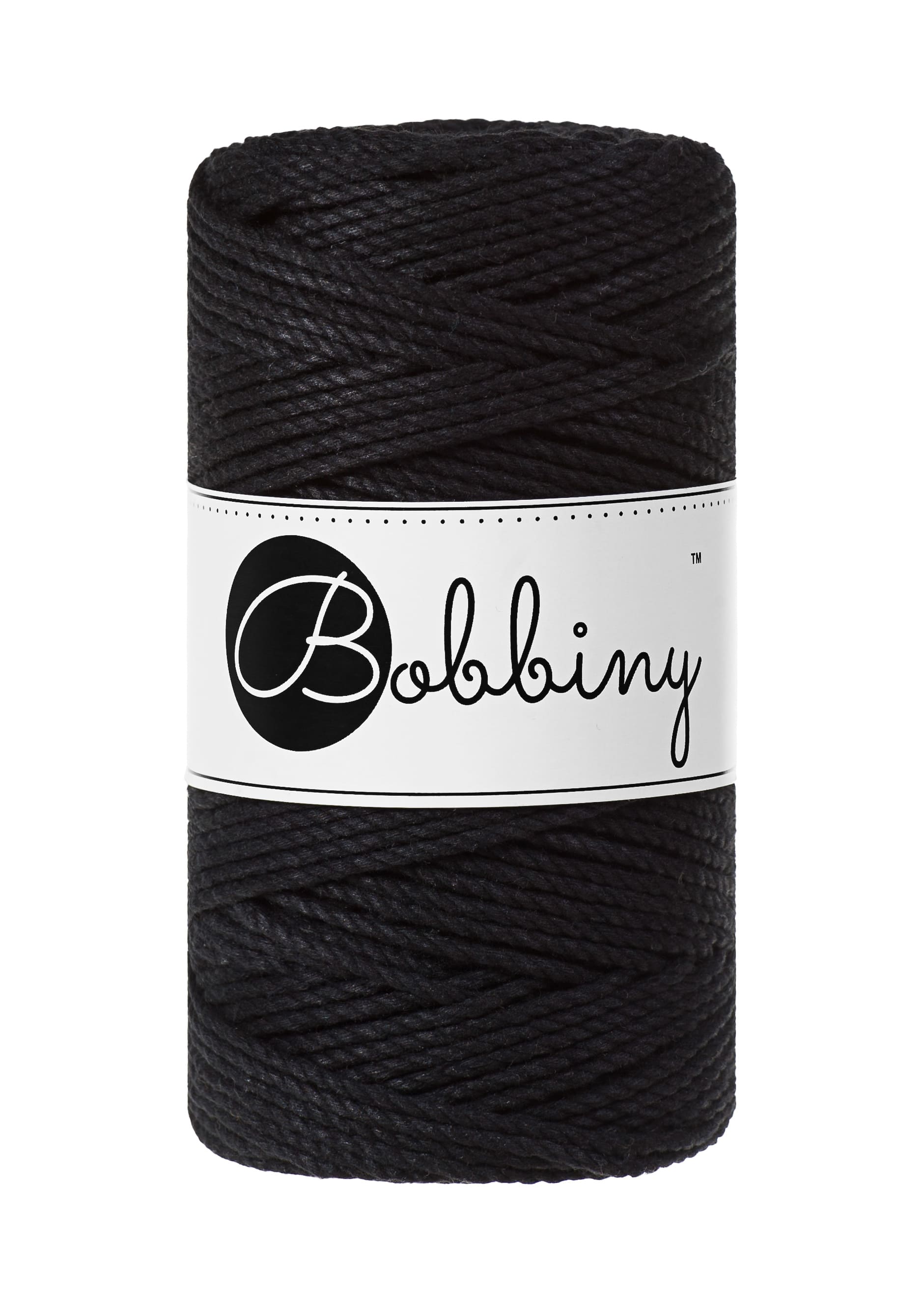 BOBBINY - COTON CÂBLÉ 3PLY 3MM - BLACK