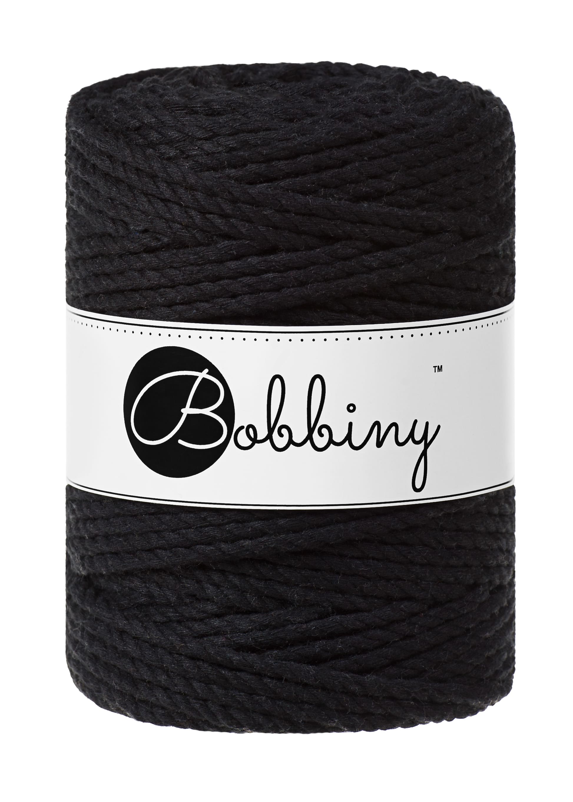 BOBBINY - COTON CÂBLÉ 3PLY 5MM - BLACK