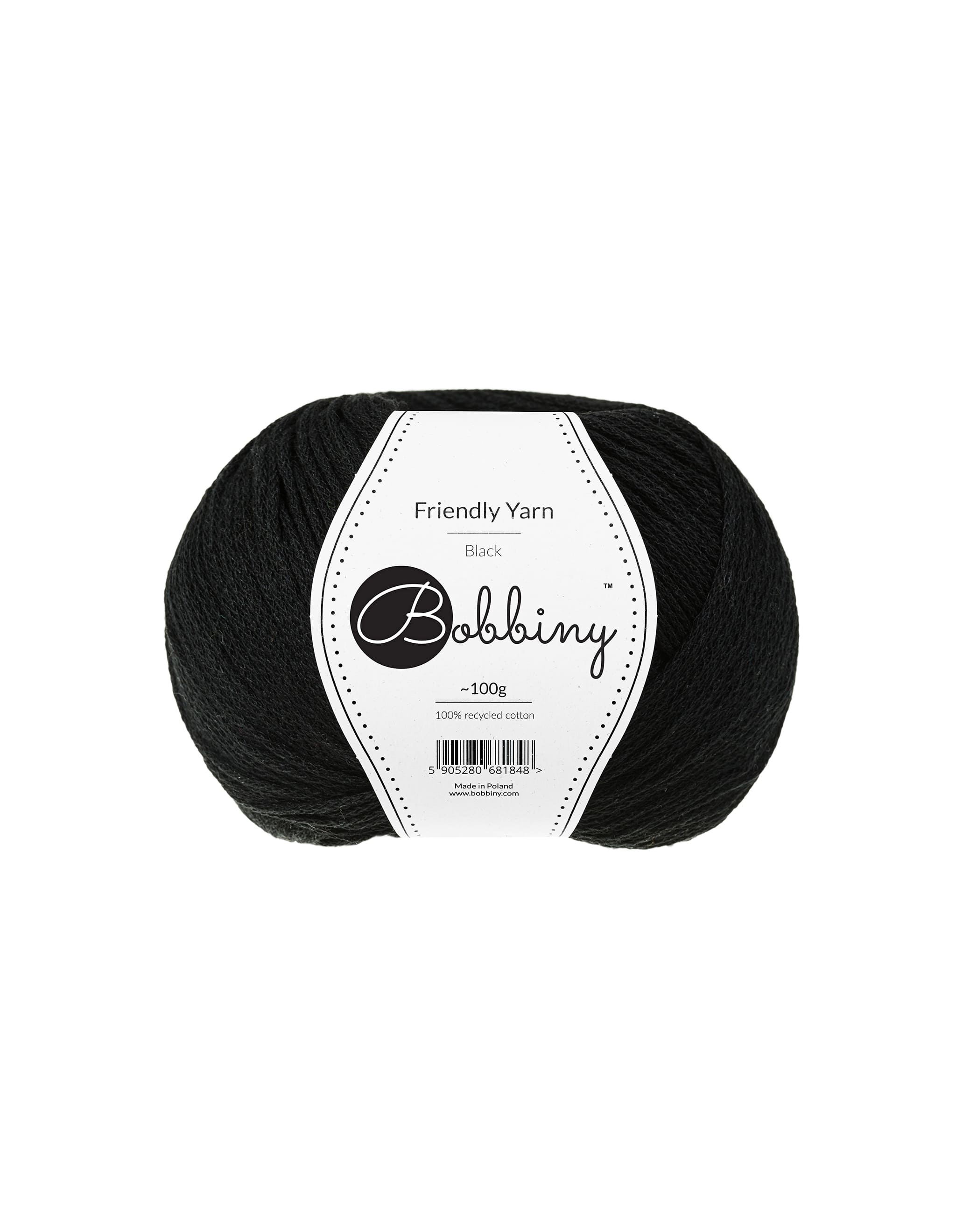 BOBBINY - COTON TRESSÉE FRIENDLY YARN - BLACK