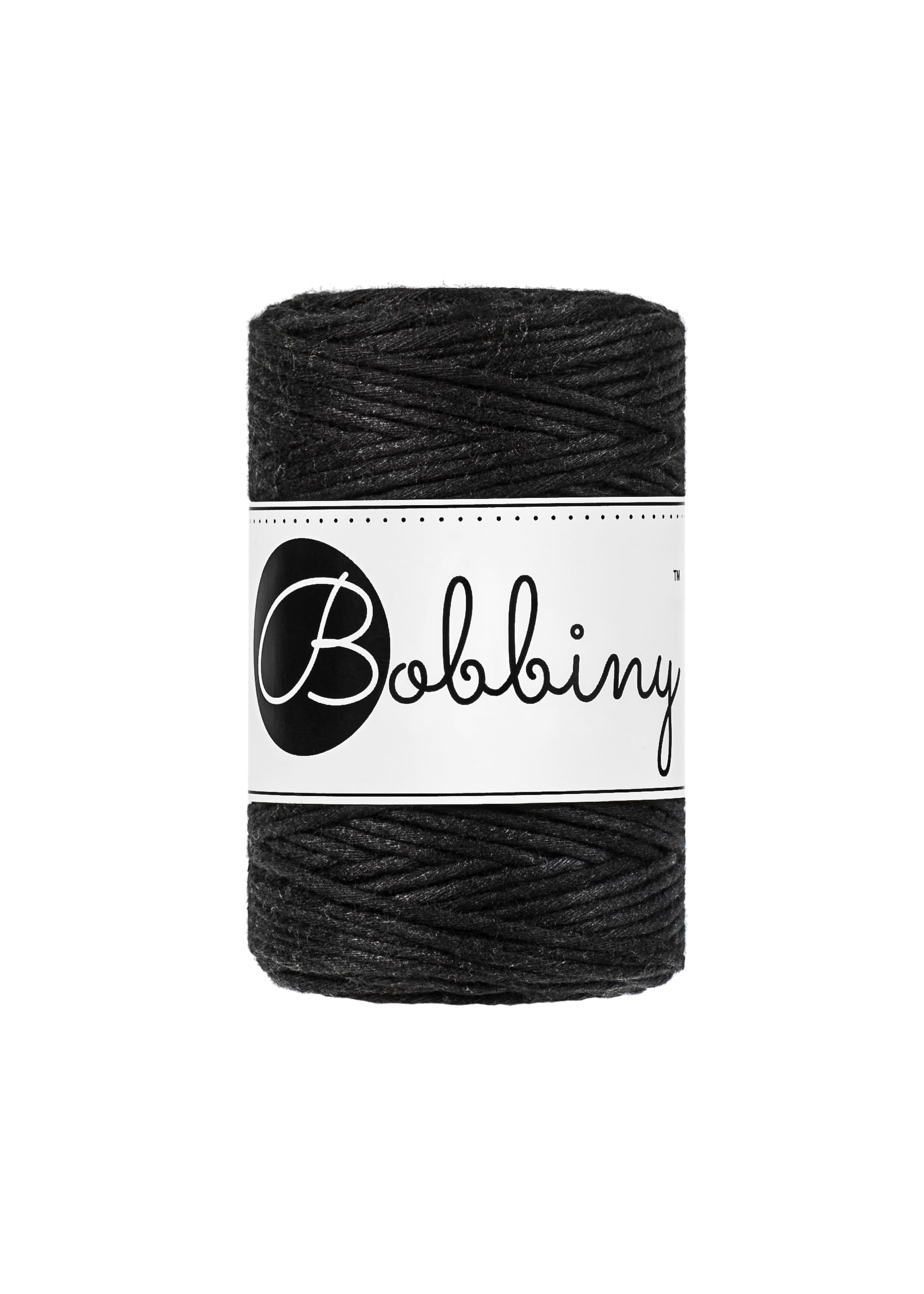 BOBBINY - COTON PEIGNÉ 1.5MM - BLACK