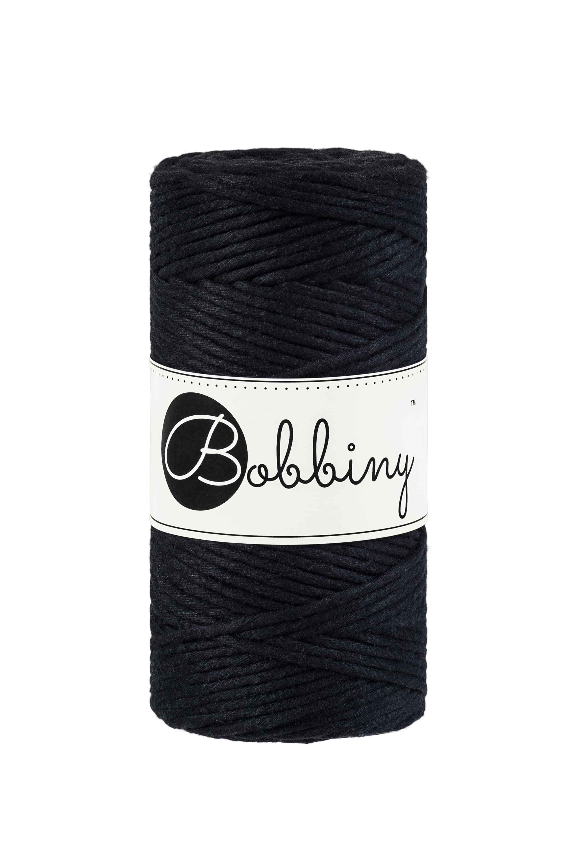 BOBBINY - COTON PEIGNÉ 3MM - BLACK