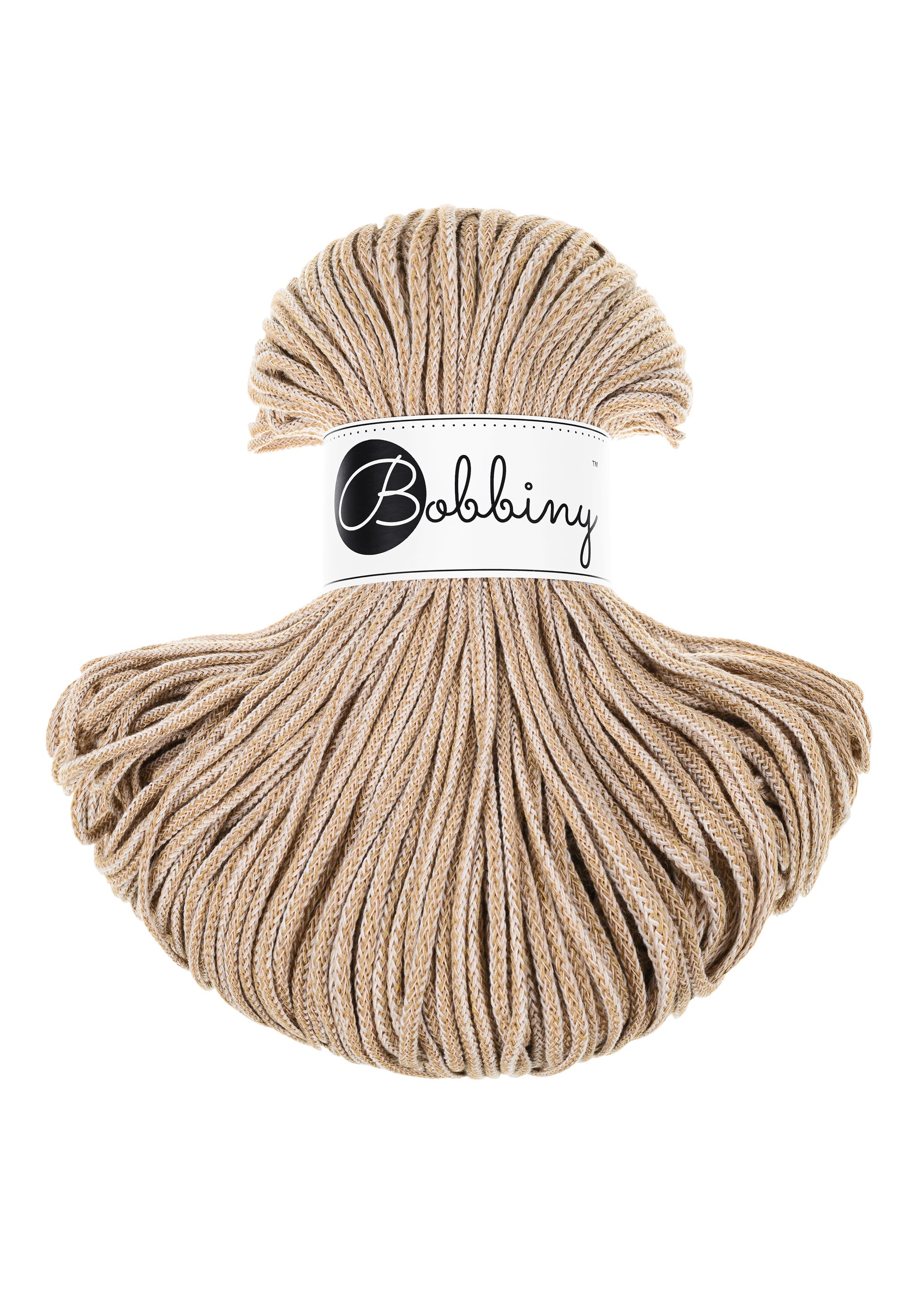 BOBBINY - COTON TRESSÉ JUNIOR 3MM (ÉDITION LIMITÉE) - CARAMEL SHAKE