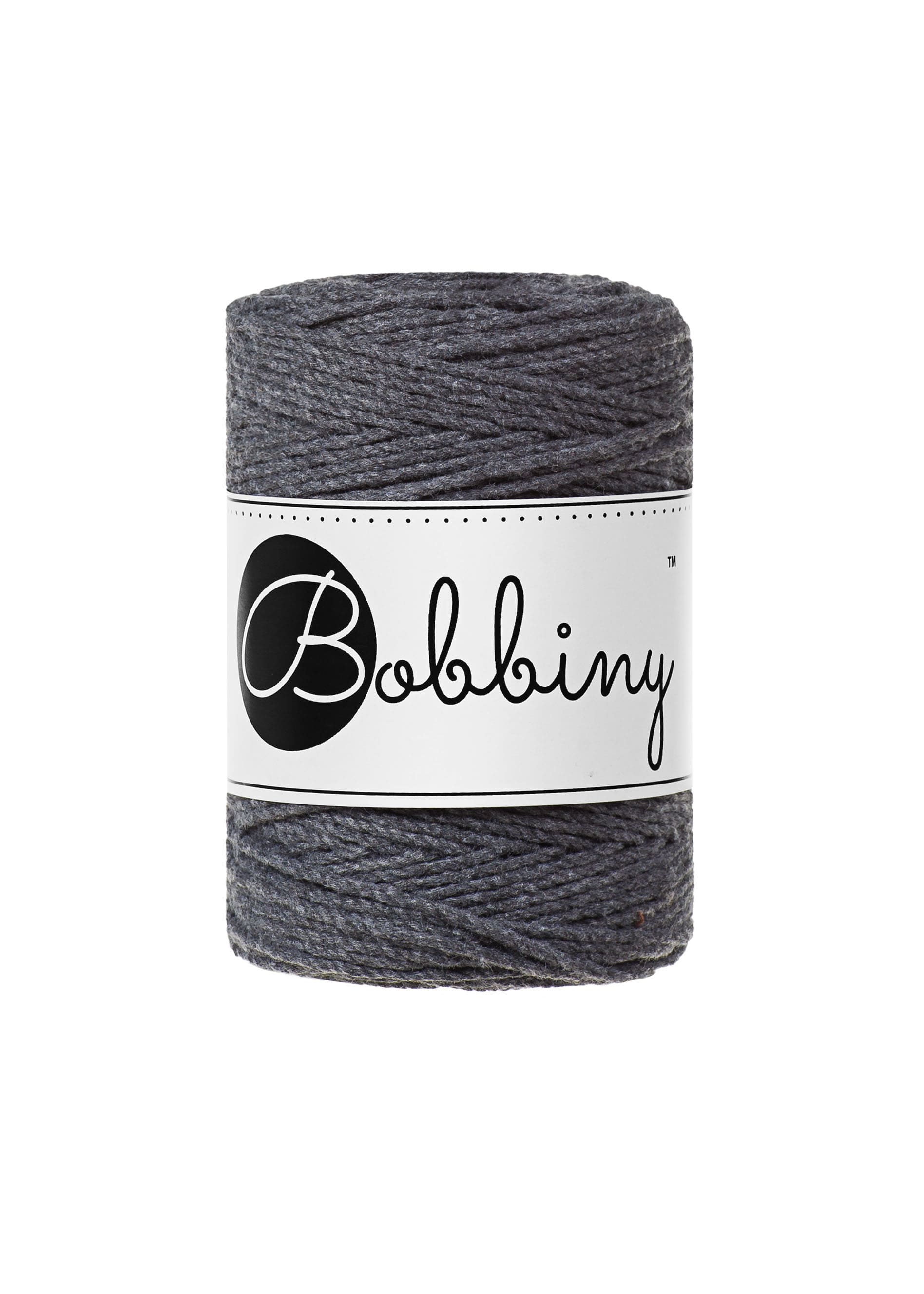 BOBBINY - COTON CÂBLÉ 3PLY 1.5MM - CHARCOAL