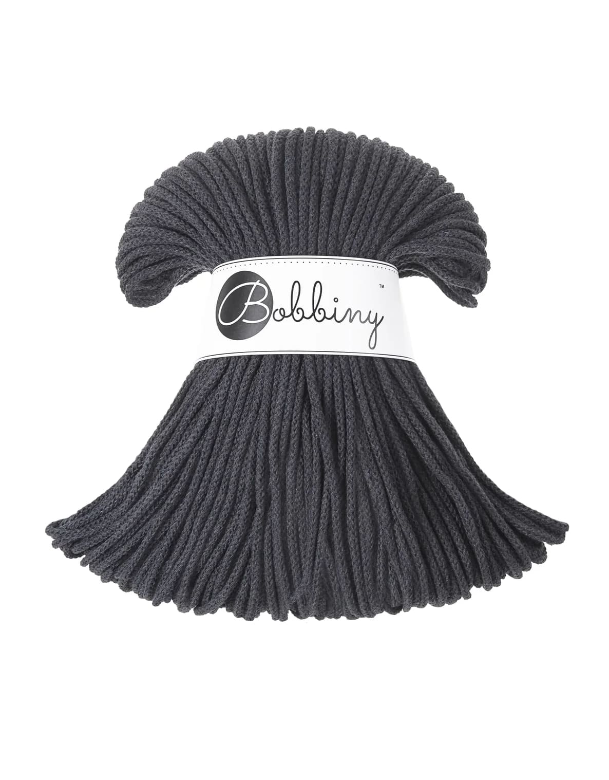 BOBBINY - COTON TRESSÉ JUNIOR 3MM - CHARCOAL