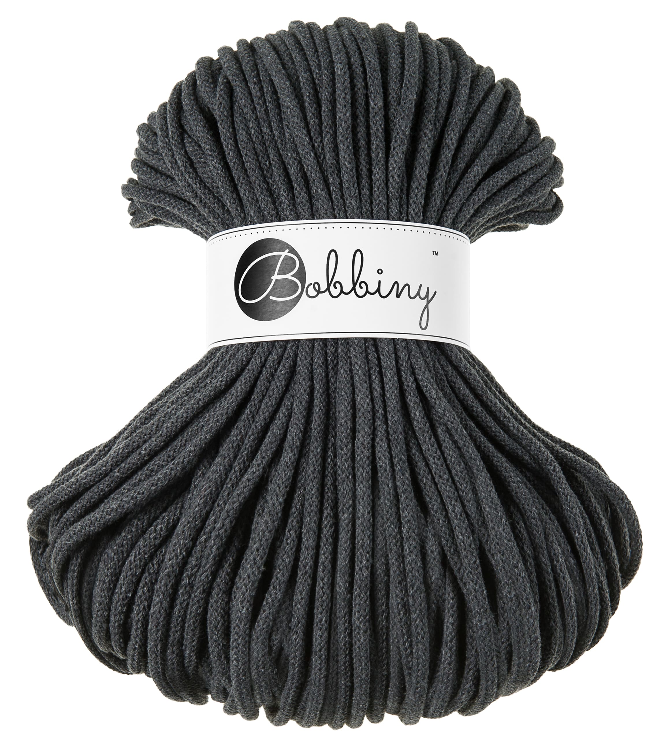 BOBBINY - COTON TRESSÉ PREMIUM 5MM (100M) - CHARCOAL