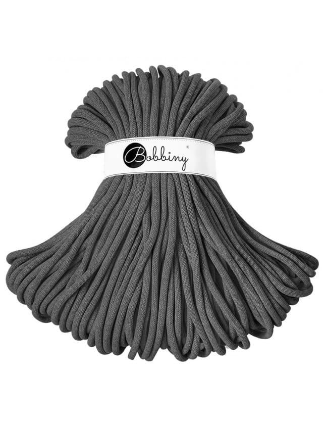 BOBBINY - COTON TRESSÉ JUMBO 9MM - CHARCOAL
