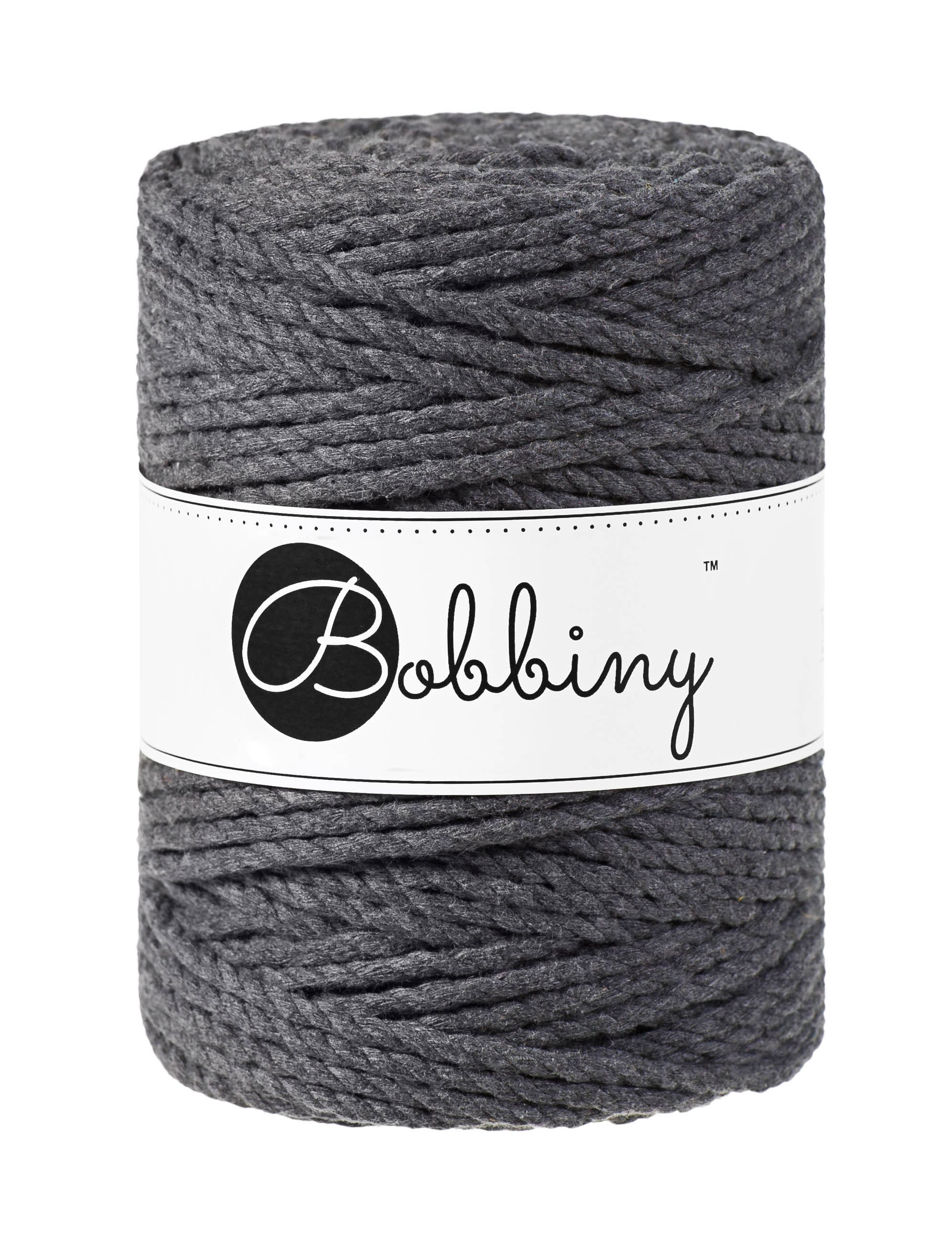 BOBBINY - COTON CÂBLÉ 3PLY 5MM - CHARCOAL