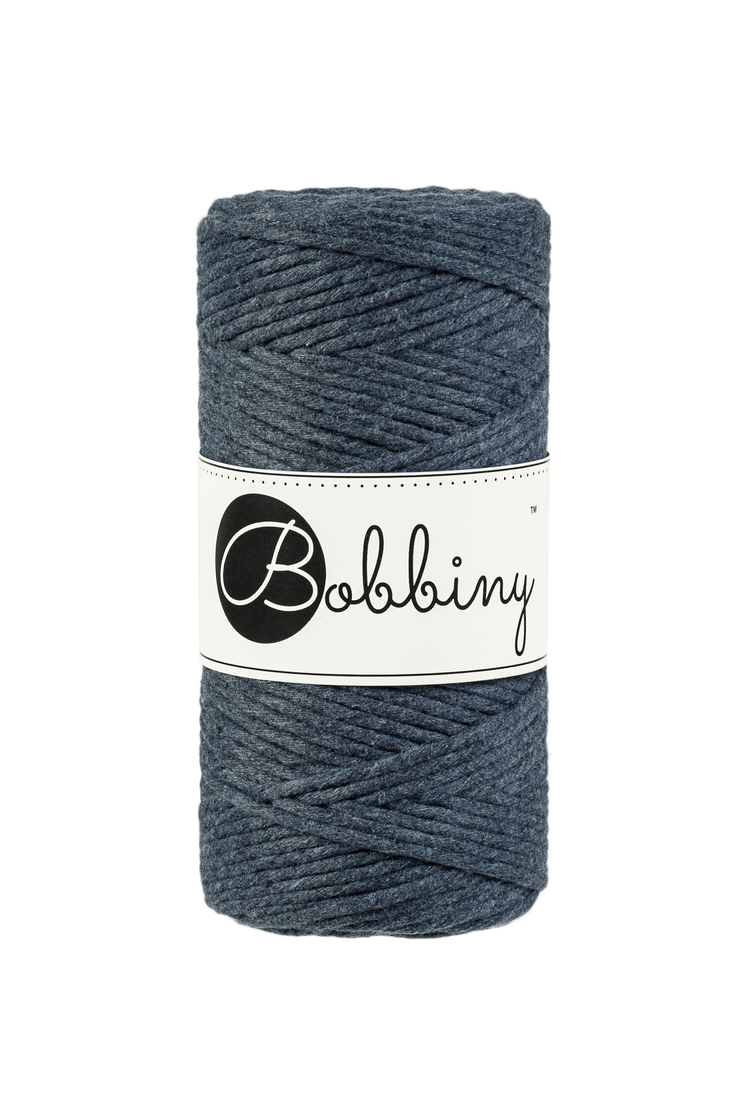 BOBBINY - COTON PEIGNÉ 3MM - CHARCOAL