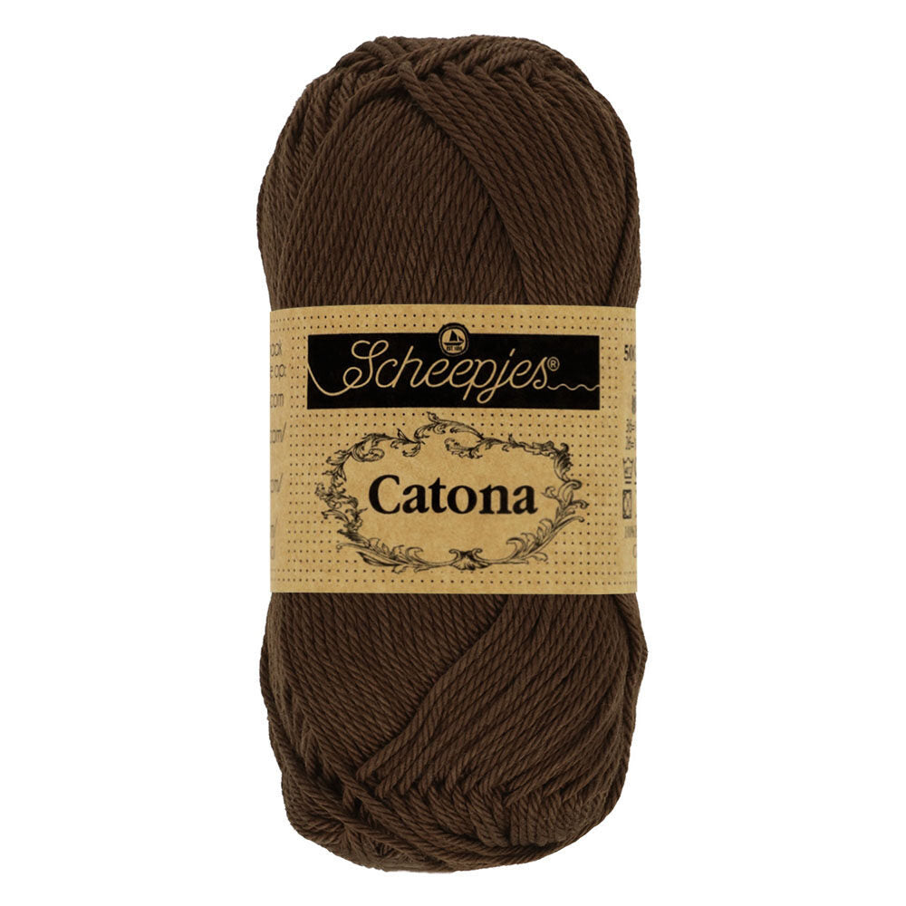 Scheepjes - Coton mercerisé Catona - 162 Black Coffee