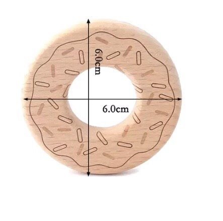 Donut : Jouet Anneau de dentition Bébé en Bois